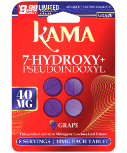 7-Hydroxymitragynine + Pseudo Grape Tablet - 40MG